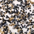 DIY jewelry making kit featuring gold, silver and black mixed glass seed beads - 68# Multi-Shape Mixed Beads / 10g/Pack (Approx. 90-140 Pieces) / Black Series