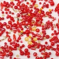 Mixed red and yellow glass beads in various shapes for DIY jewelry making and crafts - 71# Multi-Shape Mixed Beads / 10g/Pack (Approx. 90-140 Pieces) / Red Series