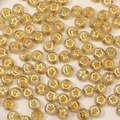 Perline in acrilico champagne con stelle e lune per braccialetti fai da te e gioielleria - Base Trasparente Con Motivo Dorato