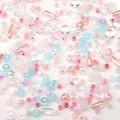 Mix of colorful glass seed beads in pastel macaron tones for DIY jewelry bracelets - 72# Multi-Shape Mixed Beads / 10g/Pack (Approx. 90-140 Pieces) / Pink and Blue Series