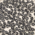 Perle piatte acriliche grigio traslucido con motivi neri luna stella cuore - Base Trasparente Con Motivo Nero