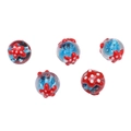 Perles en verre faites à la main pour bijoux avec spirale bleue et étoile de mer - Style Bulle Étoile de Mer Bleue