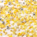 Mixed yellow glass and resin beads in various shapes for DIY jewelry making - 73# Multi-Shape Mixed Beads / 10g/Pack (Approx. 90-140 Pieces) / Yellow Series