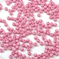 Cuentas rosas de acrílico 6mm con agujero central para creación de joyas y pulseras - 6mm Agujero aprox. 1mm / Paquete de 10 / Rosa