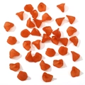 Mattierte orangefarbene Acrylperlen in Callalilienform für DIY-Schmuck und Halsketten - 8.5x12mm (Loch ca. 1.5mm) / 20er Set / Rotbraun