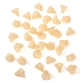 Frosted acrylic calla lily shaped beads in creamy white for DIY jewelry making - Apricot