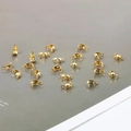 DIY jewelry making bead tips in bright golden finish for necklaces and bracelets - 4x7mm / Gold