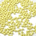 Cuentas acrílicas redondas de 6mm en amarillo claro para joyería y pulseras - 6mm Agujero aprox. 1mm / Paquete de 10 / Amarillo Pálido