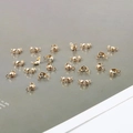 DIY jewelry connector bead tips in light gold finish for handmade necklaces - 4x7mm / KC Gold
