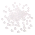 Cuentas redondas blancas mate translúcidas para creación de joyas de bricolaje - 3x6mm (Agujero aprox. 1mm) / 10g/Paquete (Aprox. 40 Piezas) / Blanco Mate