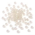 Cuentas de vidrio esmerilado blanco de 3x6mm para crear joyas y pulseras DIY - 3x6mm (Agujero aprox. 1mm) / 10g/Paquete (Aprox. 40 Piezas) / Beige Mate