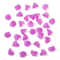 Purple frosted acrylic calla lily beads for DIY jewelry making and craft supplies - Purplish Red