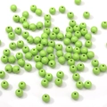 Cuentas de acrílico verde claro de 6mm con agujero central para joyería artesanal - 6mm Agujero aprox. 1mm / Paquete de 10 / Verde