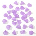 Purple frosted acrylic calla lily beads for handmade DIY jewelry bracelets - Purple