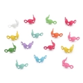 Colorful metal bead tips calotte ends connectors for DIY jewelry necklace making - 4x7mm / Colorful Random Mix
