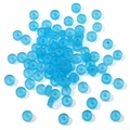 Perle blu opache piatte e tonde per la creazione di gioielli fai-da-te e bracciali artigianali - 3x6mm (Foro circa 1mm) / 10g/Confezione (Circa 40 Pezzi) / Blu Opaco