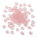 Perline di vetro smerigliato rosa chiaro 3x6mm per creazione gioielli e bracciali - 3x6mm (Foro circa 1mm) / 10g/Confezione (Circa 40 Pezzi) / Rosa Chiaro Opaco