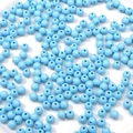 Cuentas de acrílico azul cielo 6mm para joyería de bricolaje pulseras y collares - 6mm Agujero aprox. 1mm / Paquete de 10 / Azul