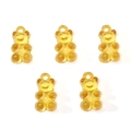 Pack of 5 amber yellow translucent acrylic gummy bear charms for DIY jewelry making - 11x21mm Hole Approx 2mm / 10 Pieces Pack / Orange
