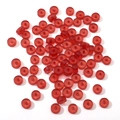 Perline di vetro smerigliato rosso scuro a forma tonda piatta per gioielli fai-da-te - 3x6mm (Foro circa 1mm) / 10g/Confezione (Circa 40 Pezzi) / Rosso Opaco