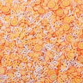 Kit de joyería DIY con rodajas de fruta de arcilla polimérica y cuentas amarillas - Estilo A aprox. 3-8mm Zanahoria Conejo Serie Naranja / 10g/Paquete