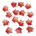 16x15mm red and gold glitter glass maple leaf beads for DIY jewelry and necklaces - Maple Red Gilded