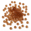 Perline di vetro smerigliato marrone ambra 3x6mm per collane e bracciali fai-da-te - 3x6mm (Foro circa 1mm) / 10g/Confezione (Circa 40 Pezzi) / Caffè Opaco