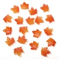 DIY 16x15mm maple leaf glass beads for jewelry making in gradient orange red finish - Late Autumn Yellow