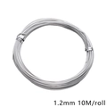 Detail of 1.2mm silver aluminum craft wire roll, 10M length for DIY jewelry making - 1.2mm Silver (10m/pack)