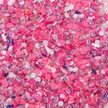 Rodajas de arcilla polimérica y lentejuelas rosas y blancas para joyería DIY y nail art - Estilo A aprox. 3-8mm Conejo Caramelo Serie Rosa Roja / 10g/Paquete