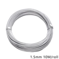 Silver 1.5mm aluminum craft wire for DIY jewelry making, 10 meters per roll - 1.5mm Silver (10m/pack)