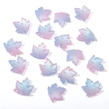 Pearlescent 16x15mm gradient resin maple leaf beads for DIY handmade jewelry crafts - Morning Blue Purple
