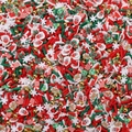 Set de cuentas de Navidad en arcilla polimérica con Papá Noel y copos para joyas DIY - Estilo B aprox. 2-10mm Navidad Serie Roja Verde / 10g/Paquete