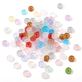 Macro di perline in vetro smerigliato colorate 3x6mm per gioielli fai da te - 3x6mm (Foro circa 1mm) / 30g/Confezione (Circa 120 Pezzi) / Colori Misti Casuali Opaco