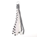 Colgante de borla de encaje blanco y negro con bordado floral para joyería de bricolaje - Longitud total 21cm / Negro