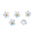 Blue 10mm glass cherry blossom pendant for DIY bracelets and handmade jewelry - Standard Type / Gradient Blue