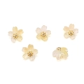 DIY cherry blossom charms with gold core and glittery semi-transparent resin finish - Standard Type / Gradient Yellow