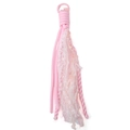 Pink polyester lace tassel pendant accessory for DIY bracelets and handmade necklaces - Total Length 22cm / Pink