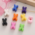 Perle in acrilico colorate a forma di X per braccialetti fatti a mano fai-da-te - Lettera X