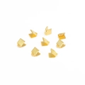 50 Stück goldene Bandklemmen aus Eisen mit Struktur für die DIY-Schmuckherstellung - 6mm / Gold