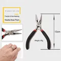 Detail of 13cm needle nose pliers with smooth jaws and ergonomic anti-slip handle - Flat Nose Pliers Without Teeth