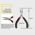 Detailed view of 12cm double round nose pliers for DIY jewelry wire wrapping - Black Handle Double Round Pliers