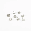 Silberne Bandklemmen aus Eisen mit strukturierter Oberfläche für DIY-Schmuck - Breite 6mm / Weiß-K vergoldet