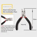 Detail view of 12cm mini DIY combination pliers with 68g weight and carbon steel head - Mini Combination Pliers
