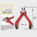 Mini 11cm diagonal cutting pliers with non-slip red and black handles for DIY jewelry making - Red and Black Handle Diagonal Pliers