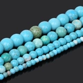 Perline in turchese sintetico di varie dimensioni per braccialetti fai da te - 4mm / Verde