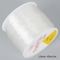 Détail du cordon élastique transparent Crystal Tec 1,0mm sur bobine pour bijoux artisanaux - 1.0mm (Env. 45m/Rouleau) / Blanc Transparent