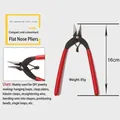 Flat nose pliers for DIY jewelry crafts 16cm length and 85g weight tool detail - Flat Nose Pliers