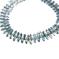 Blaugraue facettierte Tropfenkristallperlen für DIY-Schmuck und Ketten - 6x15mm (10 Stück/Packung) / Marineblau Beschichtet