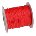Cordón encerado coreano rojo vibrante en carrete para joyería DIY y trenzado - 0.5mm / Rojo